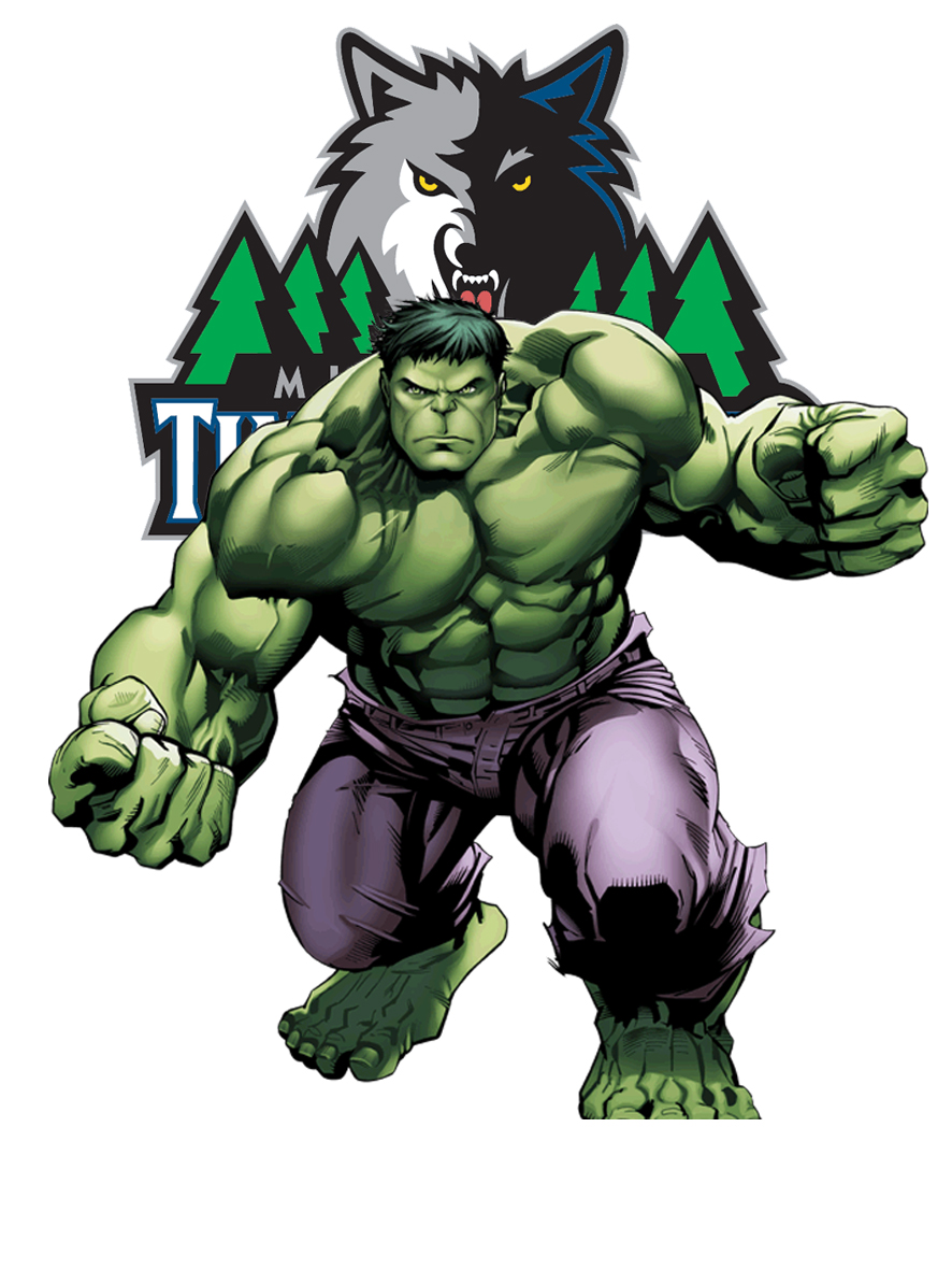 Minnesota Timberwolves Hulk Logo vinyl decal